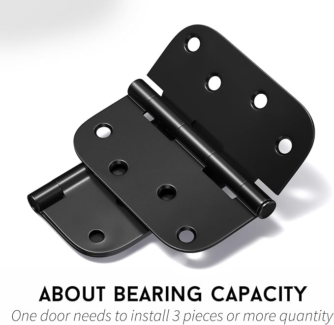 Goldenwarm 24 Pack Black Matte, Heavy Duty 4in x 4in Door Hinges - Image 5