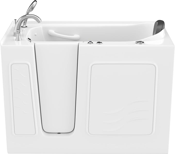 ANZZI Walk In Tub, 26 X 53 In, Left Drain, 15 Whirlpool Jets, Inline | Slip - Image 7