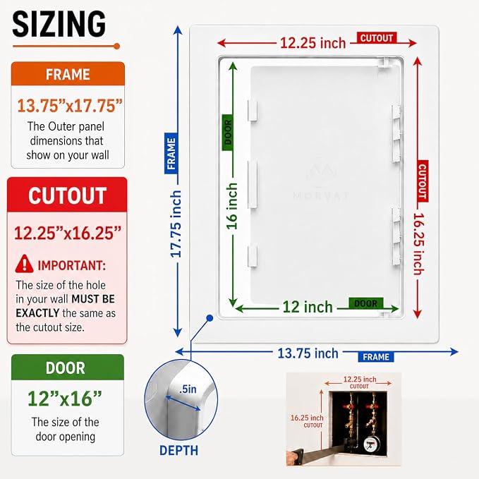 Access Panel 12x16 Inch for Drywall & Ceiling - Image 2