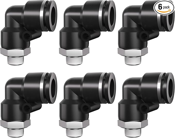 1/4 Push to Connect Fittings npt Thread to 1/2 Air Line Quick | Pneumatic by Unknown