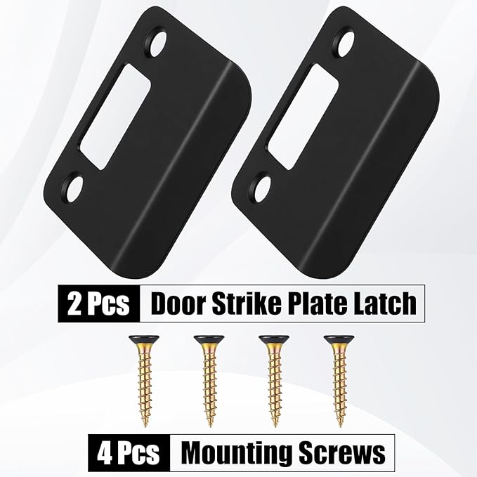 4 Pack Extended Strike Plate Round Corner, 2.25 X 2.25 Inch, 2-1/4" x 1-3/4" - Image 5