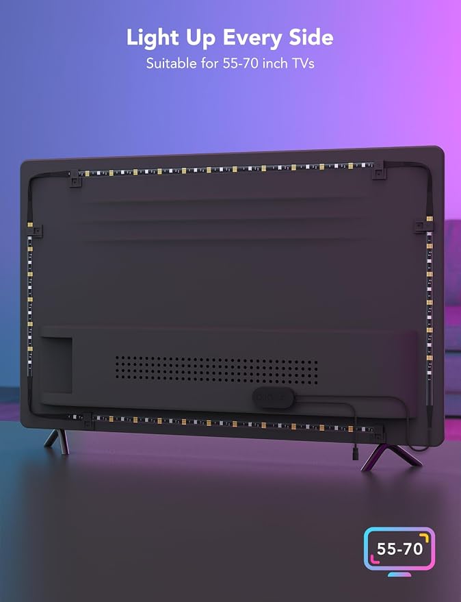 Govee TV LED Backlight, RGBIC Smart LED Strip Lights - Image 9