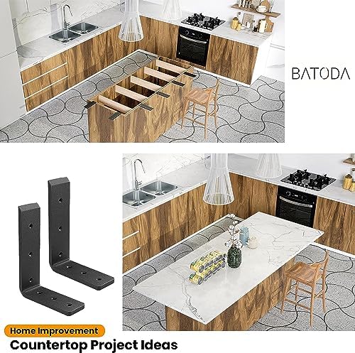 BATODA 8” Countertop Support Steel Brackets, Heavy Duty L Bracket - Image 5