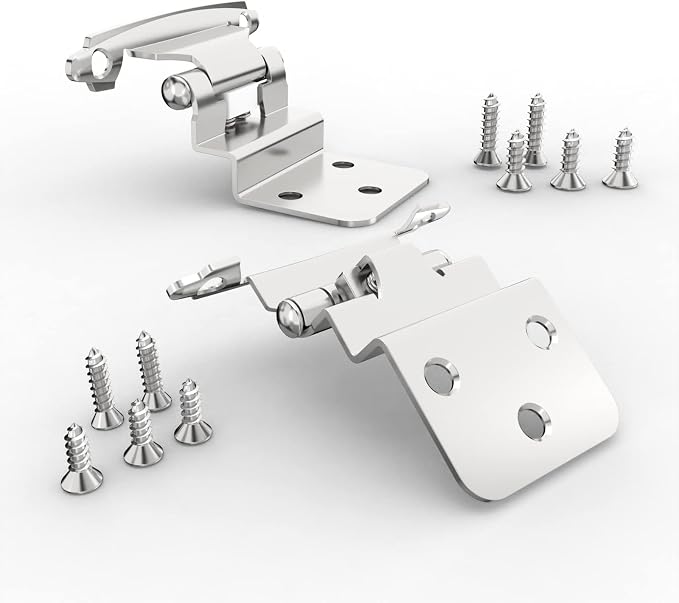 3/8 Inch Inset Cabinet Hinges, 20 Pack Self Closing Flush Face Mount Hinges - Image 7