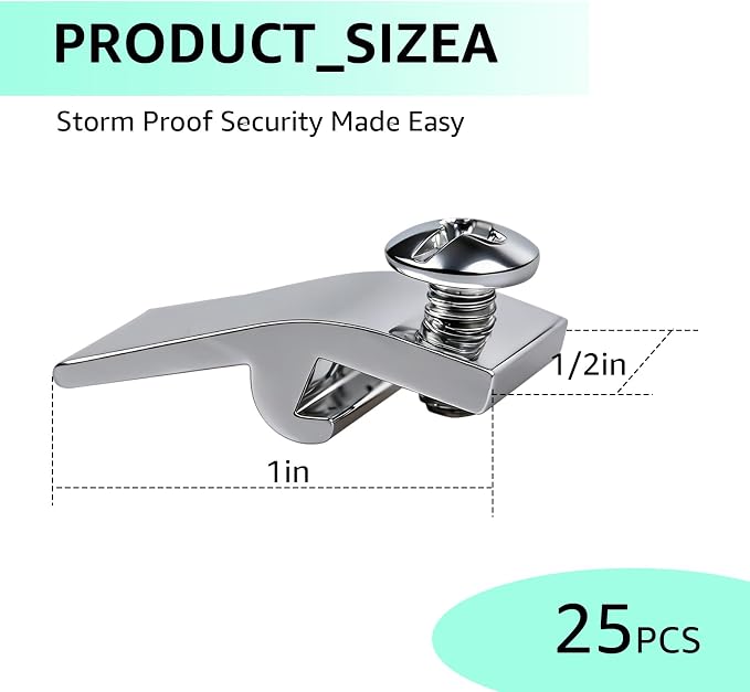 25-Pack Storm Door Panel Clips, - Image 3