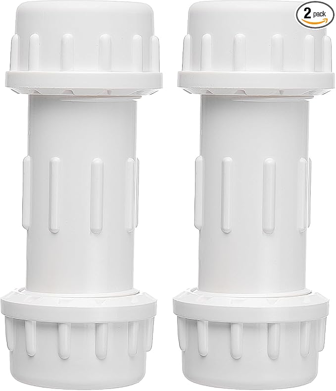 DONWARE 2-Pack 11/4-inch PVC Compression Coupling, Quick Union Connecting by Unknown