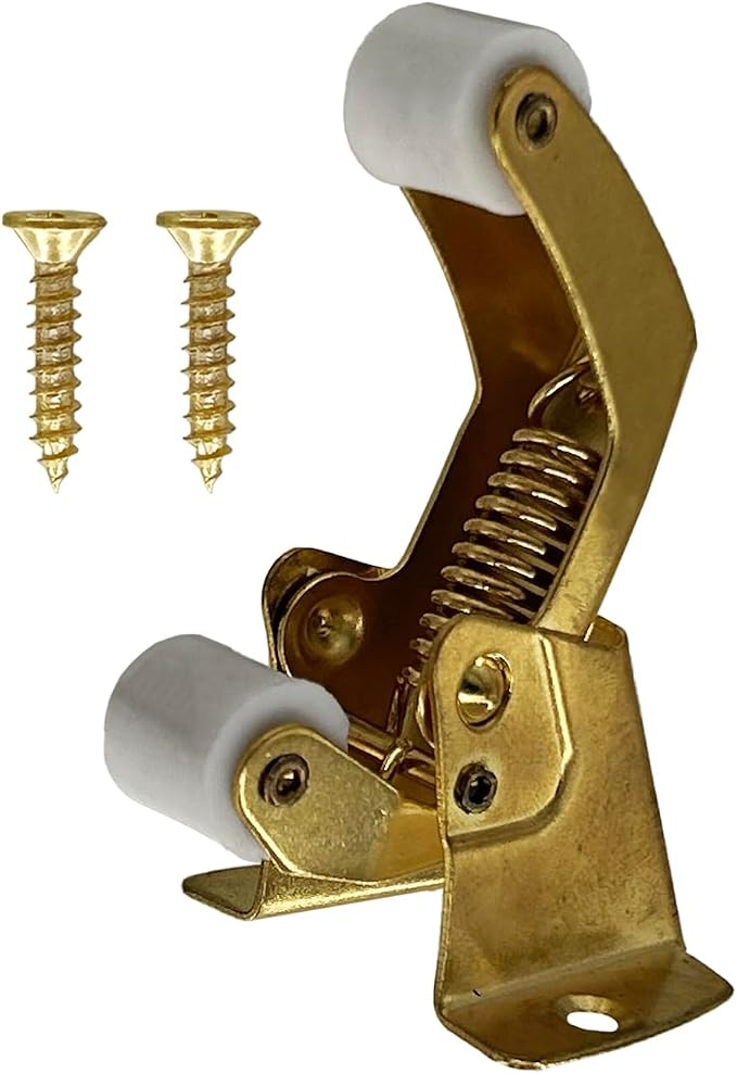 Nuvo Iron Brass Plated Screen Door Spring Loaded Catch by NuvoIron