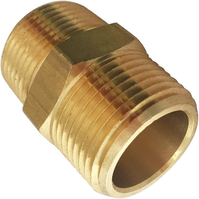 Brass Pipe Fitting Assortment Kit, 3/8" x 3/8" NPT Male Nipple & 3/8" NPT Male - Image 7
