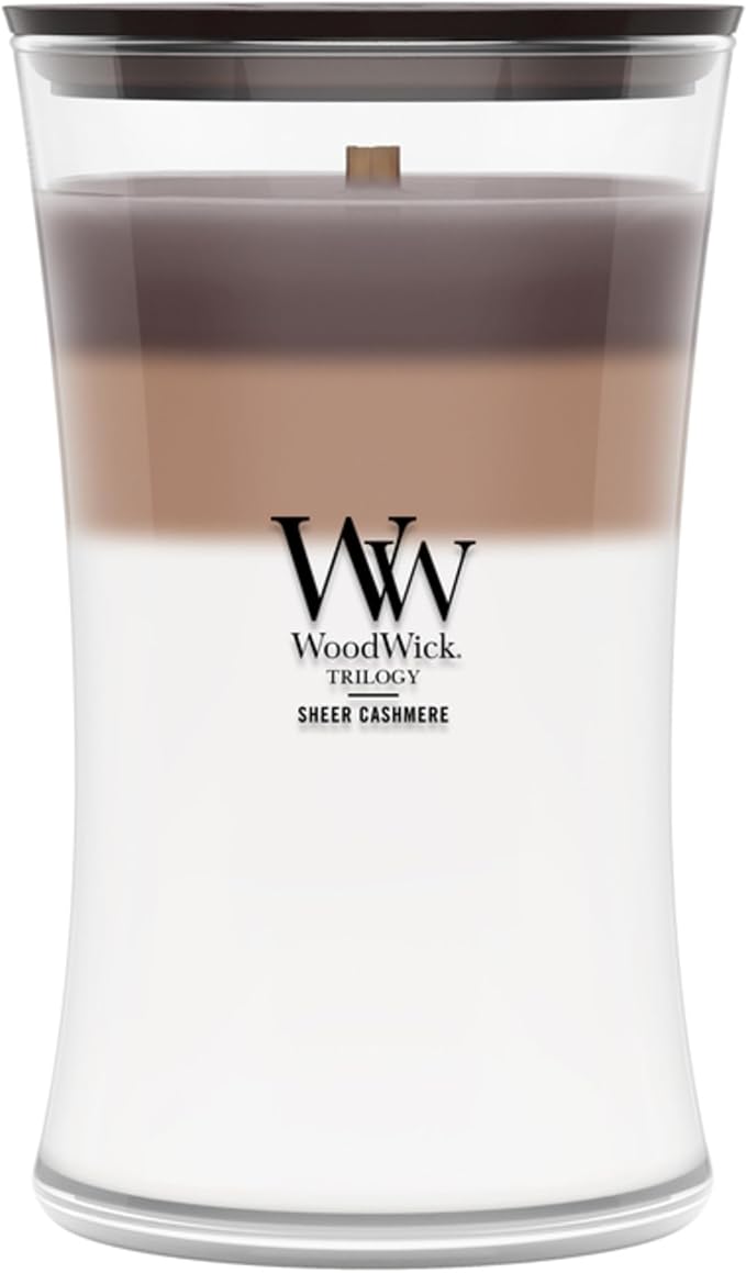 Woodwick Sheer Cashmere Large Hourglass Trilogy Candle by WoodWick