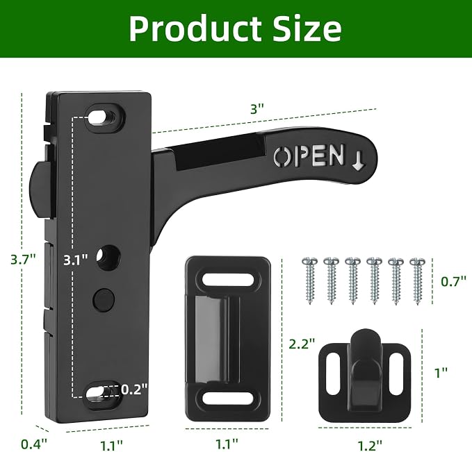 RV Screen Door Latch, Camper Screen Door Latch Handle Replacement Kit - Image 3