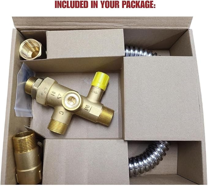 3/4 Inch Tank Booster Water Heater Thermostatic Mixing Valve - Image 8