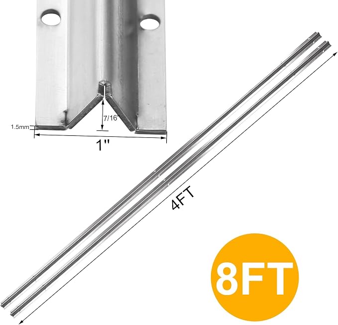 96" in 2 Sections of 48" Sliding Glass Door Track - Image 2