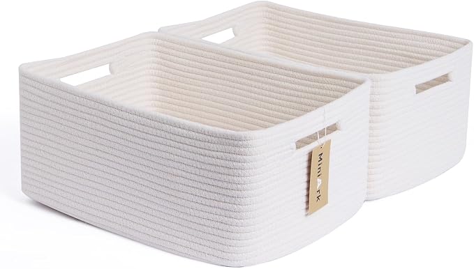 MiniArk Large Storage Baskets for Shelves, Baby Nursery, Toy Baskets Box by MiniArkStorageBasketsHome