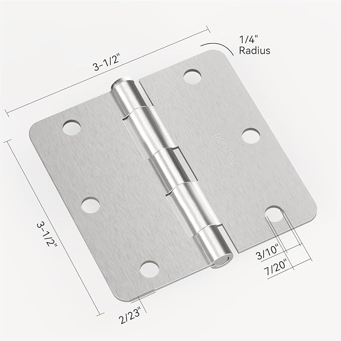 Door Hinges Brushed Nickel - Image 2