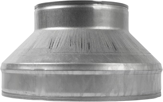 10" to 6" Inch Galvanized Steel Round Duct Reducer - Image 4