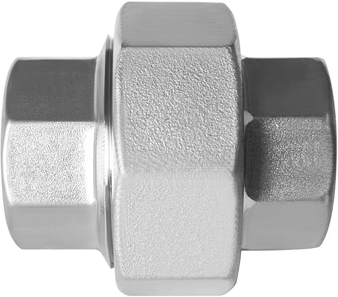 304 Stainless Steel Union 3/4" NPT Female Thread Cast Pipe Fitting - Image 3