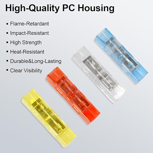 20Pcs Plug-in Quick-Connect Terminal Blocks, 1-in-1-out | 1-in-1-out Wire - Image 4