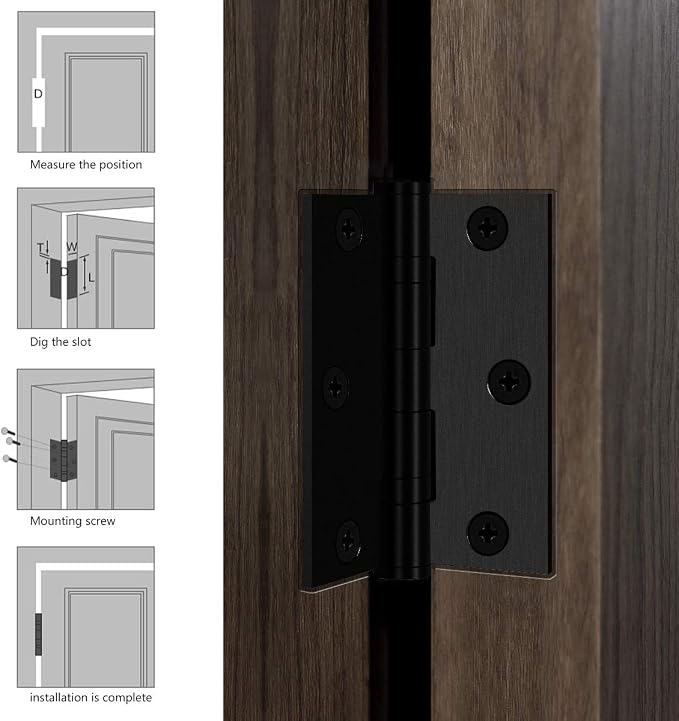 Commercial and Residential 3" x 2.5" 304 Stainless Steel Door Hinges, 3 Inch - Image 7