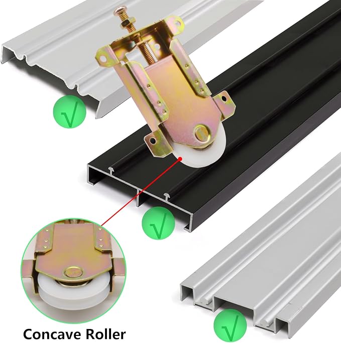 Sliding Mirror Closet Door Rollers Replacement Hardware Fits Contractors Part - Image 4
