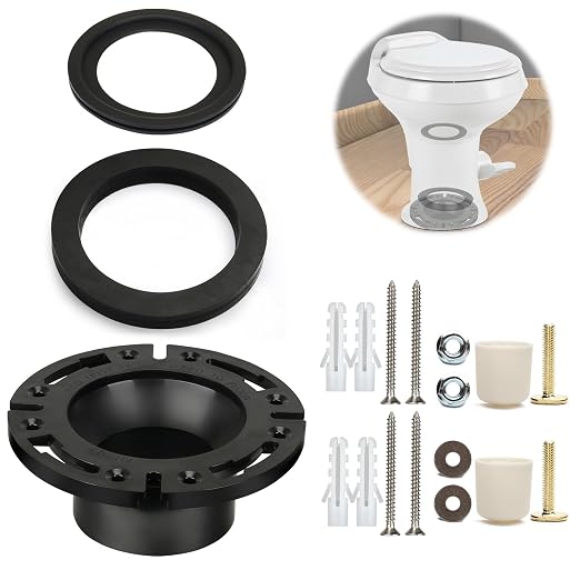 RV Toilet Seal with 3 Inch Socket Floor Flange Kit, RV Toilet Flange Seal Fits by XQIQX