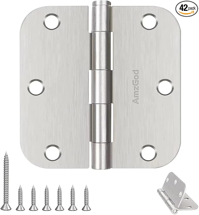 Door Hinges Brushed Nickel by AmzGod