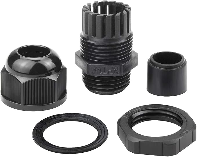 XHF 5 Pcs 3/4" IP68 Strain Relief Nylon Cord Grip NPT Cable Glands Adjustable - Image 4