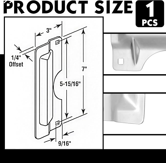 Landhoow 1 Pcs Door Latch Guard Stainless, Reinforcement Ribs Style, Door - Image 2