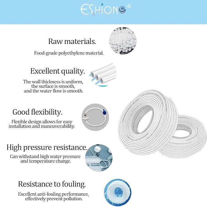 ESHIONG NSF Certified 1/4" O.D. Water tubing Hose Pipe - Image 4
