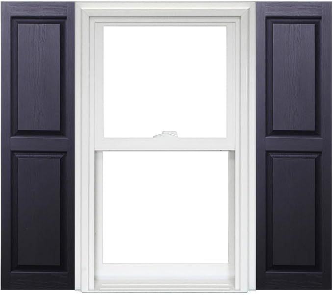 Polaris Homeside Raised Panel Vinyl Shutters 14-1/2in. x 43in. by Polaris