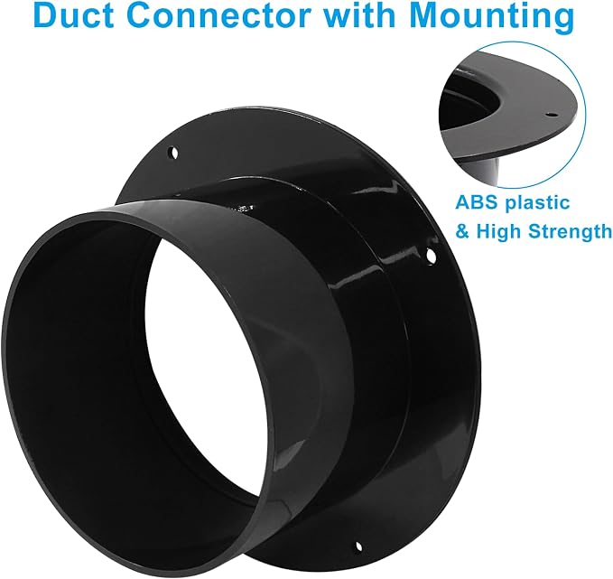 Piutouyar 100mm/4 Inch Duct Connector Flange, Straight Pipe Flanges Duct - Image 4