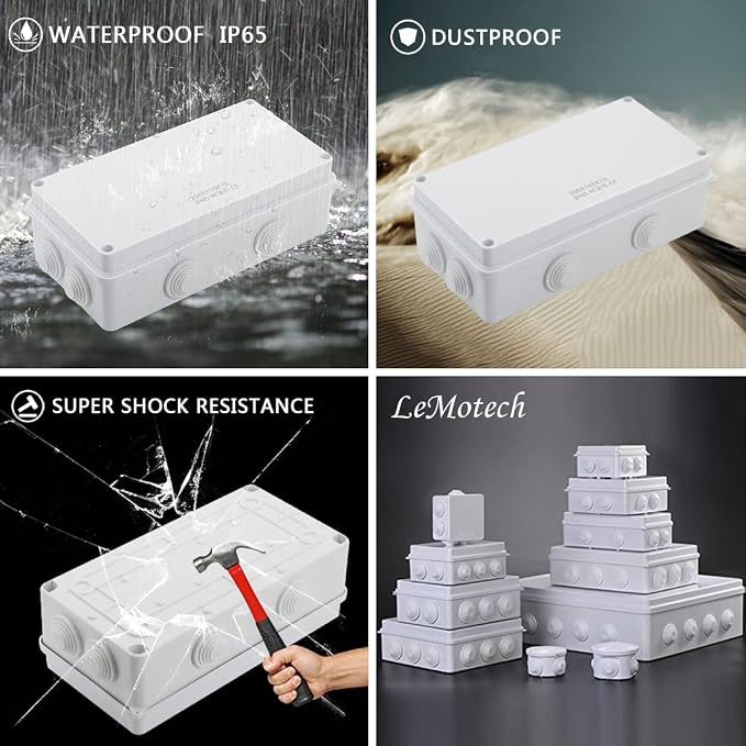 ABS Plastic Dustproof Waterproof IP65 Junction Box Universal Electrical Project - Image 7