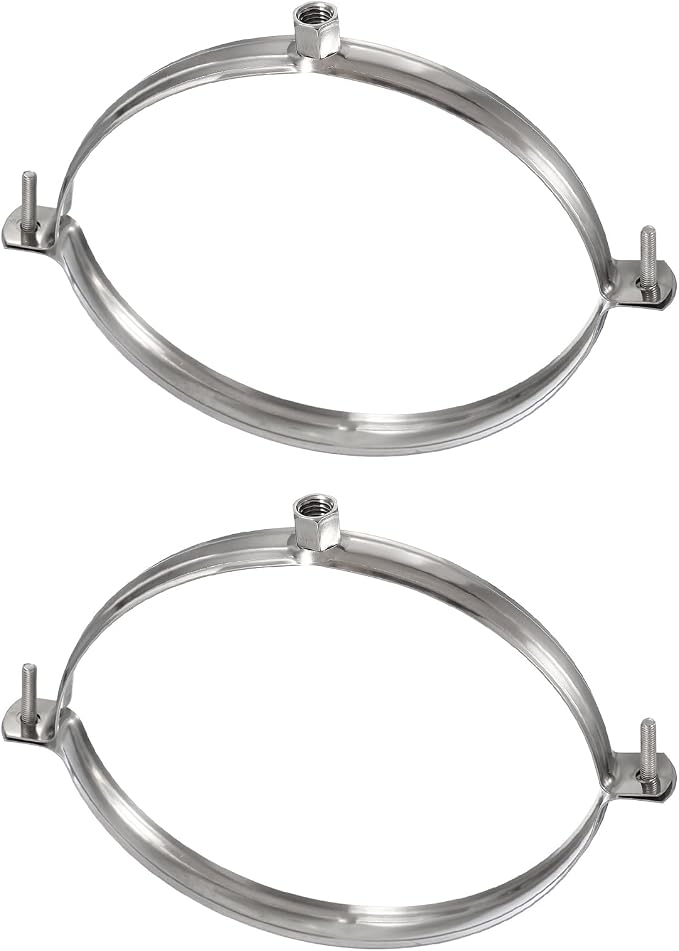 HARFINGTON 2pcs 201 Stainless Steel 6.3"/160mm Split Ring Pipe Hanger Pipe by HARFINGTON