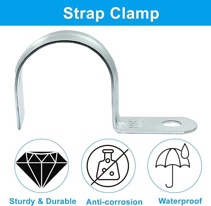 Biaungdo M40 Rigid Pipe Strap, 1-1/2 Inch, Zinc Plated Steel, Heavy Duty - Image 3