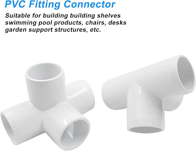 Piutouyar 4 Pcs 3/4" Elbow PVC Pipe Fitting, 4 Way | Furniture Grade Pipe - Image 3