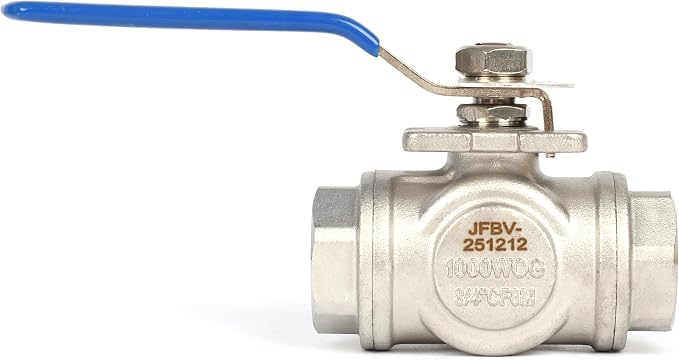 U.S. Solid 3/4" 3 Way Ball Valve - Image 3