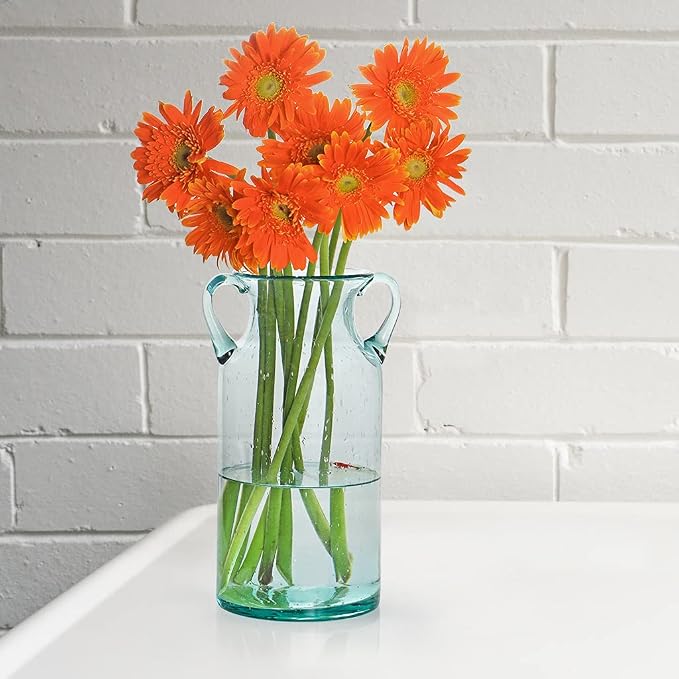 MDLUU Decorative Glass Vase 11" Tall, Bubble Air Flower Vase - Image 6