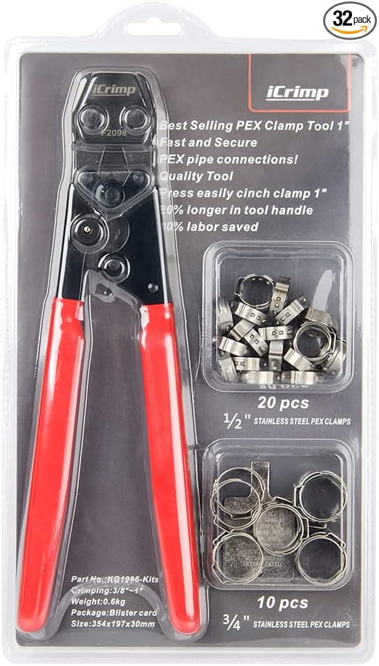 iCrimp PEX Pipe Clamp Cinch Tool Crimping Tool Crimper by IWISS