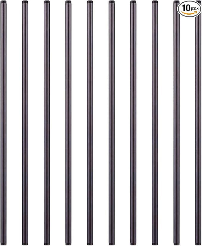 10 Pack 1/2 x 30 Inch Black Pipe Malleable Steel Nipples Fitting | DIY by NIUBIDINDUSTRIALFURNITUR