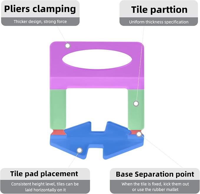 Tile Leveling System 1000-Piece Tile Leveling Spacer Clips and 300-Piece - Image 7