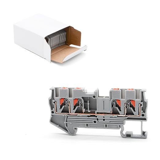 12Pcs PT2.5 Quattro Terminal Blocks, 4 Conductors Rail Mounted | 4 Conductors by GUETNEU