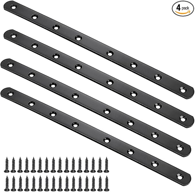 12" Flat Mending Plate 4Pcs Flat Straight Braces Stainless Steel Straight by Wvapzwr