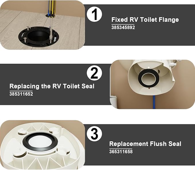 385345892 RV Toilet Seal & Floor Flange Kit - Image 4