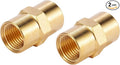 2 Pack 1/8" x 1/8" NPT Coupler, Brass Female Pipe Fitting | by Sanpaint