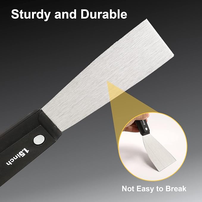 7 PCS Drywall Tools, Putty Knife Scraper Tool, Stainless Steel Paint Scraper - Image 3