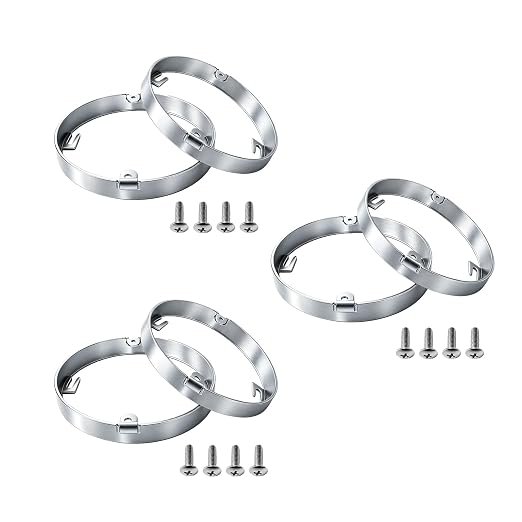 4 Inch Round Pan Box Extension Ring 57111 Fits Ceiling Box, 6 Pack, Metal | by Unknown