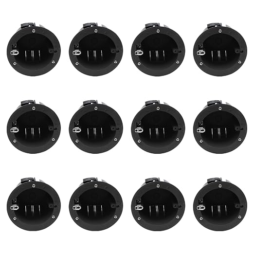 4" Round 18 cu in PVC Outlet Box, fire rated 2 hours; adjustable depth by TOMSHIELE