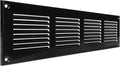 16 x 4 Inch Black Galvanized Steel Return Air Register Vent Cover, AC Vent Cover by ECOPROVENT