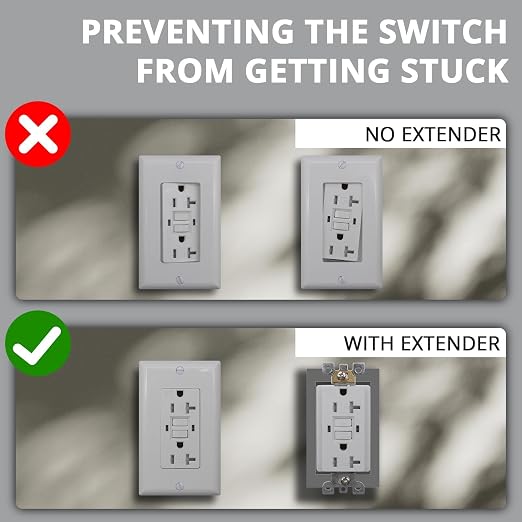 ABS 1/2 Inch Outlet Box Extender, Single Gang, 1 Pack | Single Gang Outlet Box - Image 5