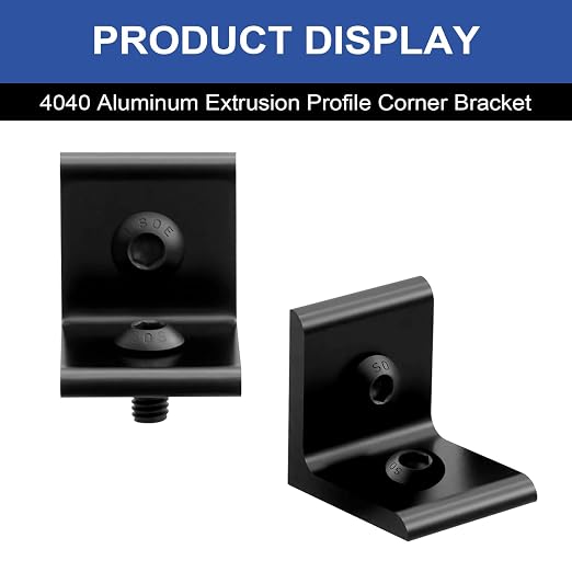 24Pack 4040 Corner Bracket Connector 90 Degree Angle Bracket Black | 40 Series - Image 6