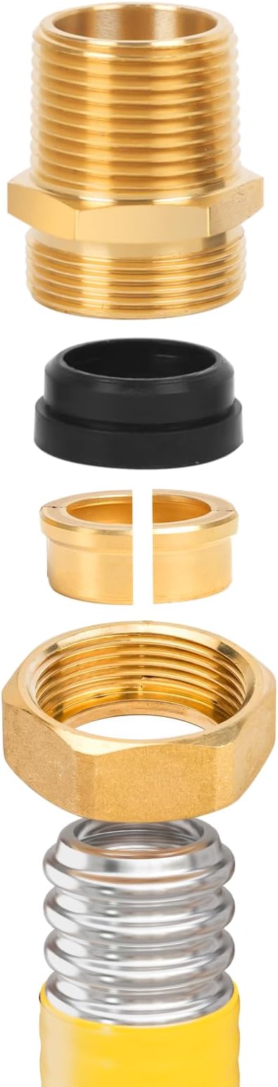 1/2" NPT Male Brass Pipe Fittings, Hex Nipple Fitting, Corrosion-resistant - Image 6